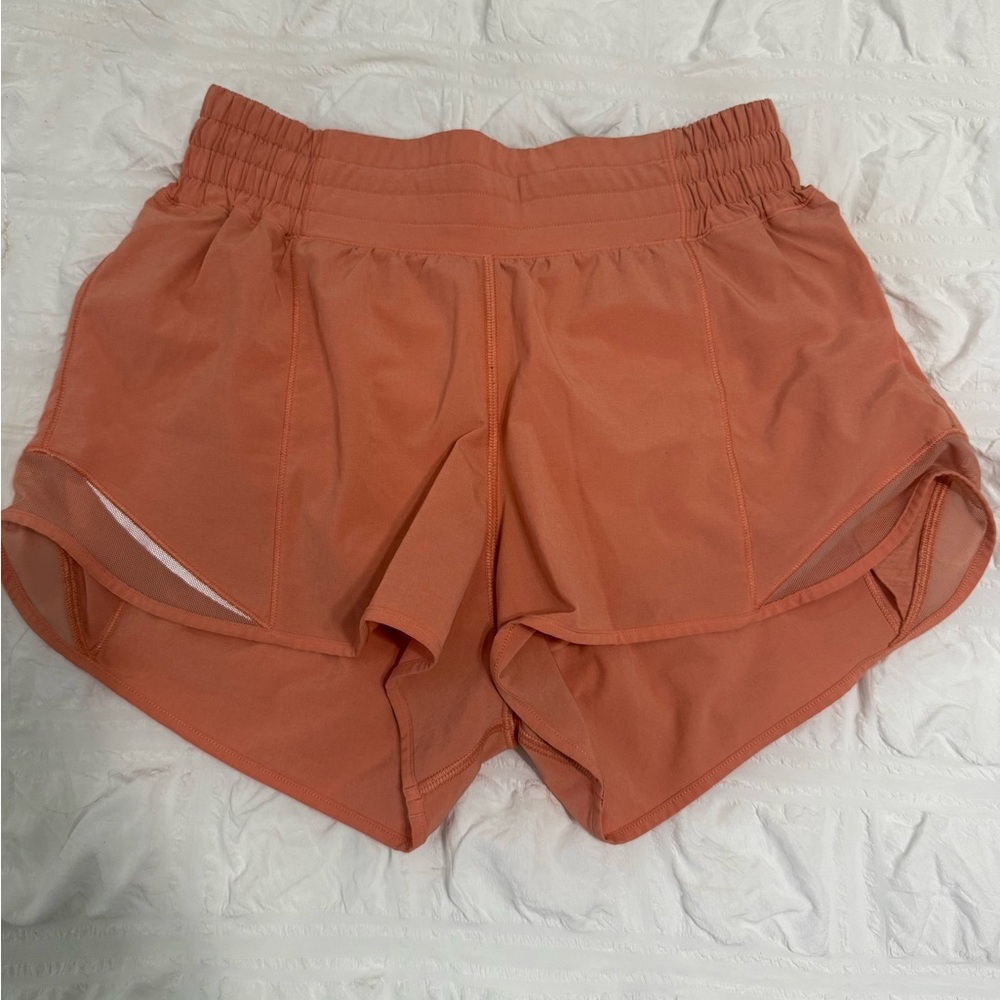 Lululemon Coral Hotty Hot Shorts